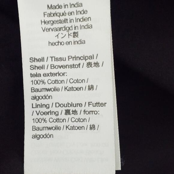 J.Crew Factory Eyelet Puff Sleeve Black Cotton Lined Dress with Pockets Size 0 - Picture 6 of 7